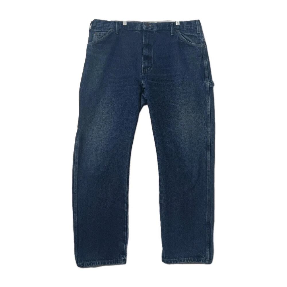Dickies Jeans Men's Size 40×32 Blue Denim Relaxed Carpenter Cargo Utility Work
